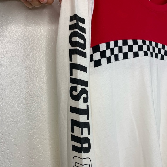 NWT hollister red & white/ black checker shirt - Picture 6 of 7